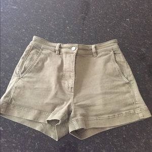Everlane Cotton Twill Shorts size 8 green